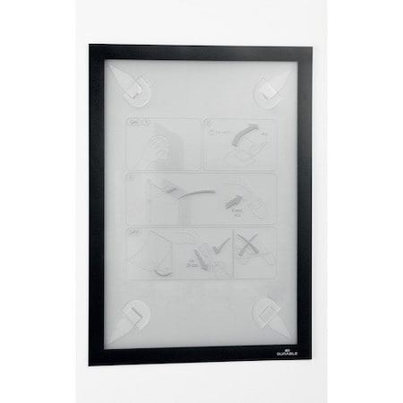 Durable Office Products Frame, Removable, Horz/Vert, 8-1/2inx11in, Black DBL400501